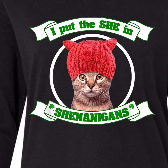 I Put The She In Shenanigans T St PaddyS Day Edition Womens Cotton Relaxed Long Sleeve T-Shirt