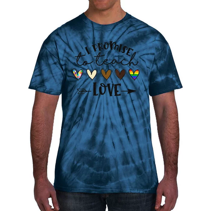 I Promise To Teach Love Autism African LGBT Pride Tie-Dye T-Shirt