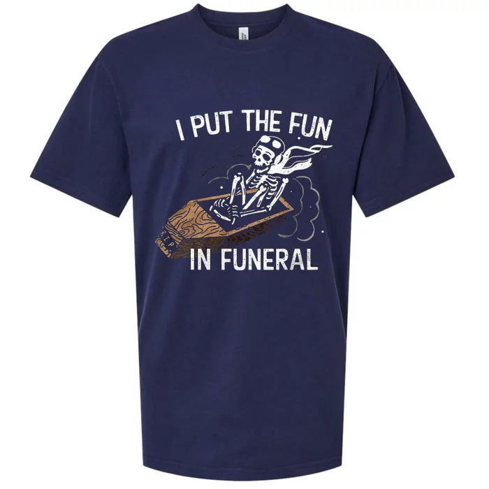 I Put The Fun In Funeral Skeleton Sueded Cloud Jersey T-Shirt