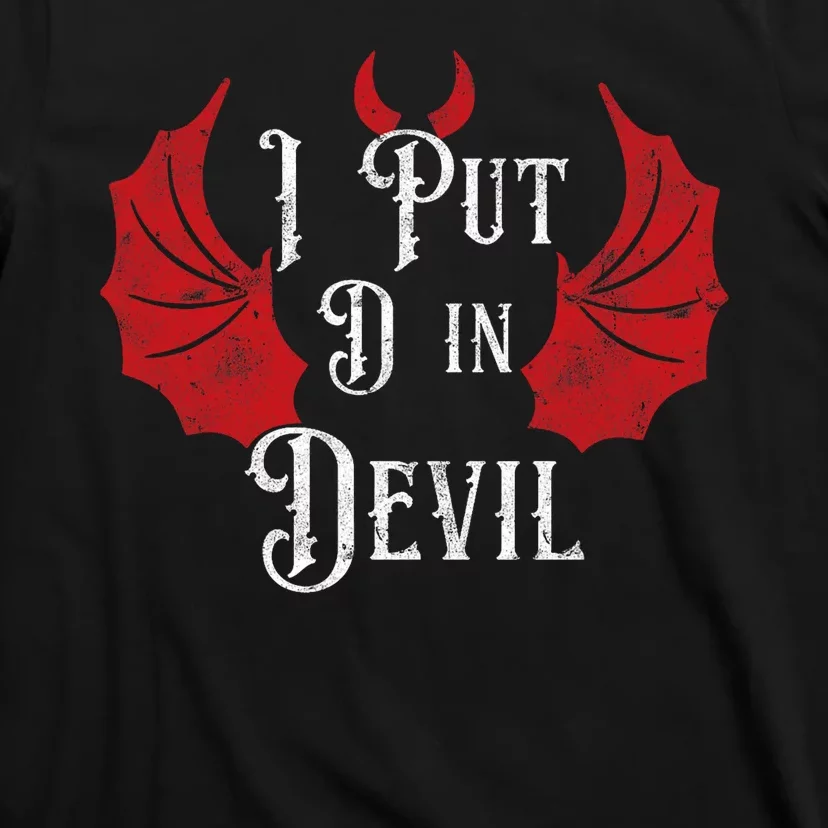 I Put The D In Devil Funny Halloween Matching Couple T-Shirt