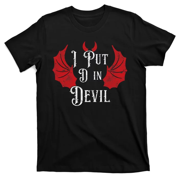 I Put The D In Devil Funny Halloween Matching Couple T-Shirt