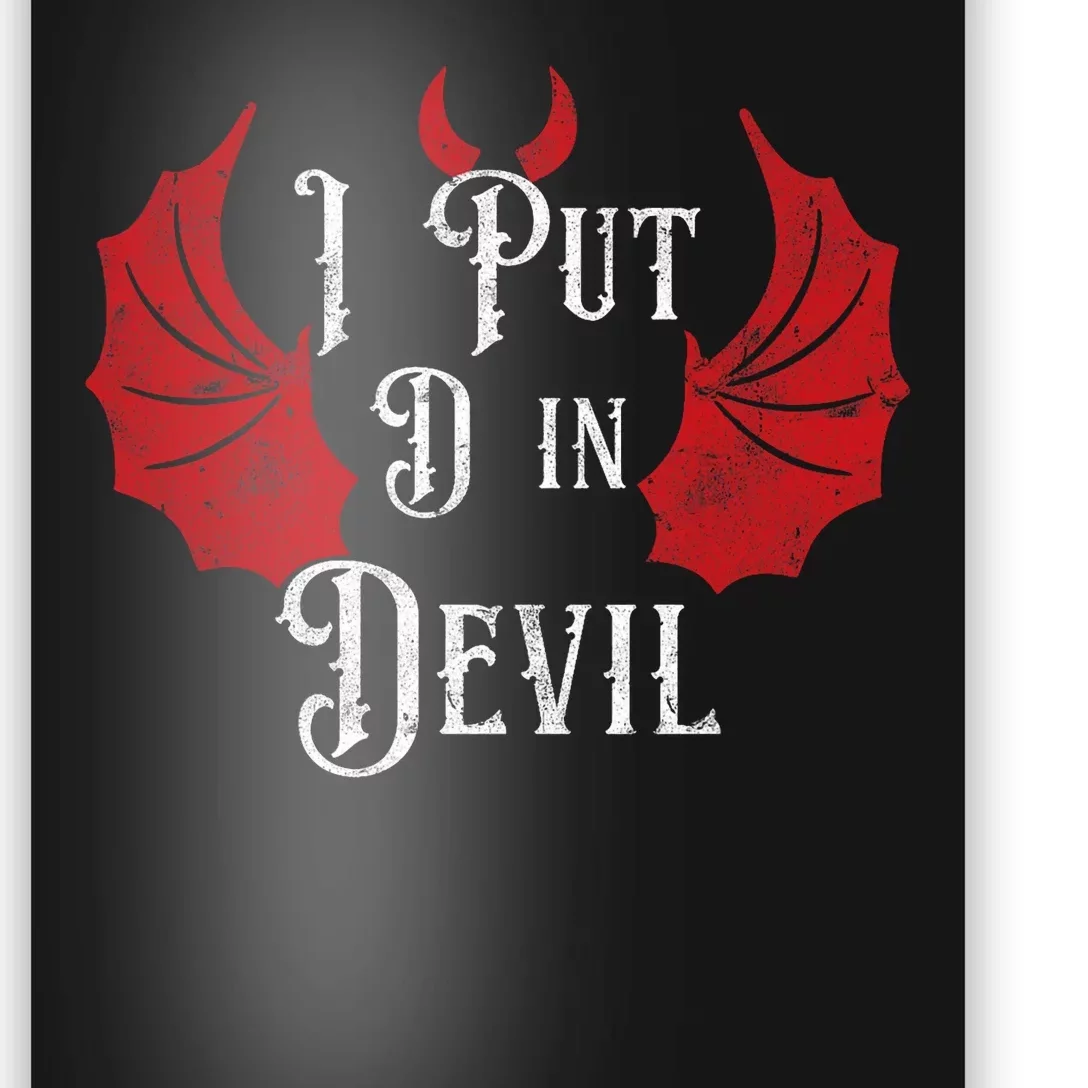 I Put The D In Devil Funny Halloween Matching Couple Poster