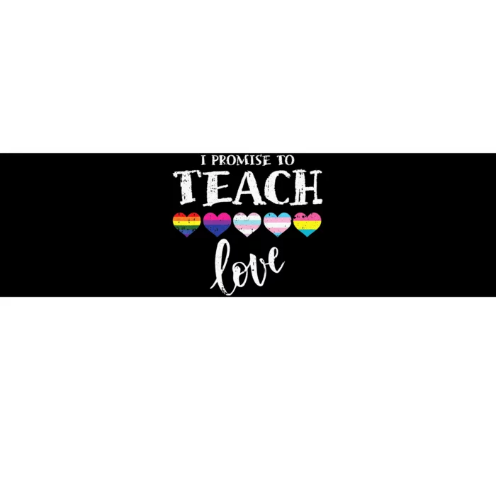 I Promise To Teach Love Autism Awareness African LGBT Pride Bumper Sticker