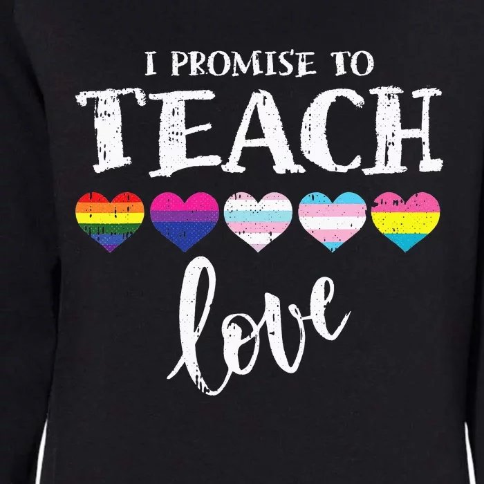 I Promise To Teach Love Autism Awareness African LGBT Pride Womens California Wash Sweatshirt