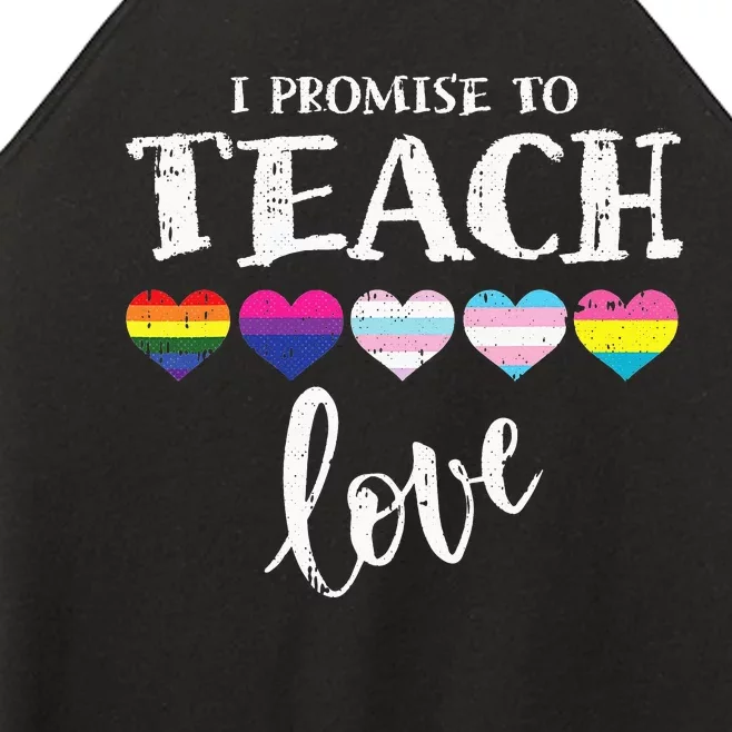 I Promise To Teach Love Autism Awareness African LGBT Pride Women’s Perfect Tri Rocker Tank