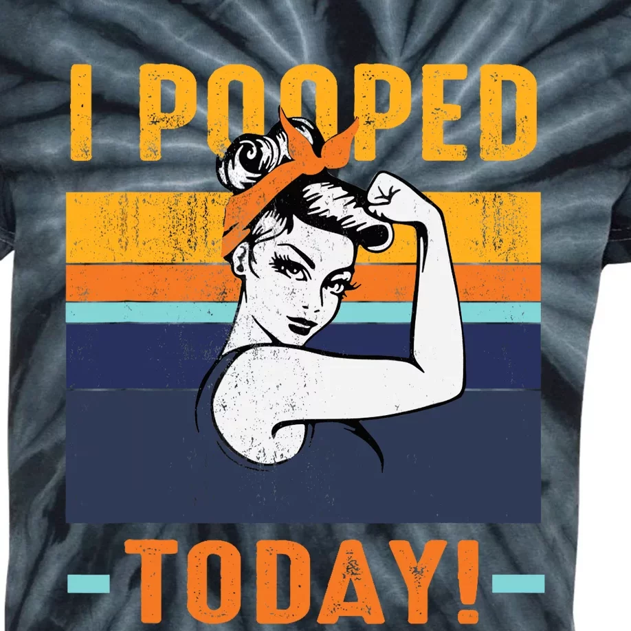 I Pooped Today Retro RosieFunny Humor Strong Wo Bandana Kids Tie-Dye T-Shirt