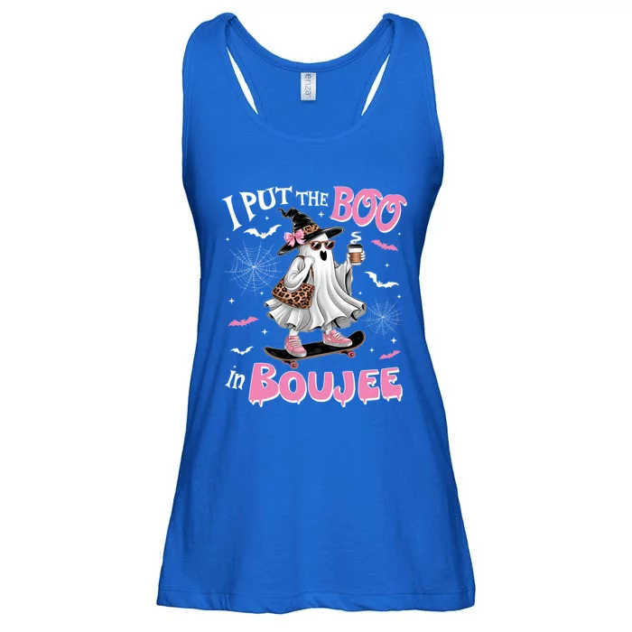 I Put The Boo In Boujee Ghost Halloween Skate Lady Ghost Gift Ladies Essential Flowy Tank