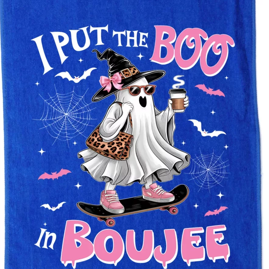 I Put The Boo In Boujee Ghost Halloween Skate Lady Ghost Gift Platinum Collection Golf Towel