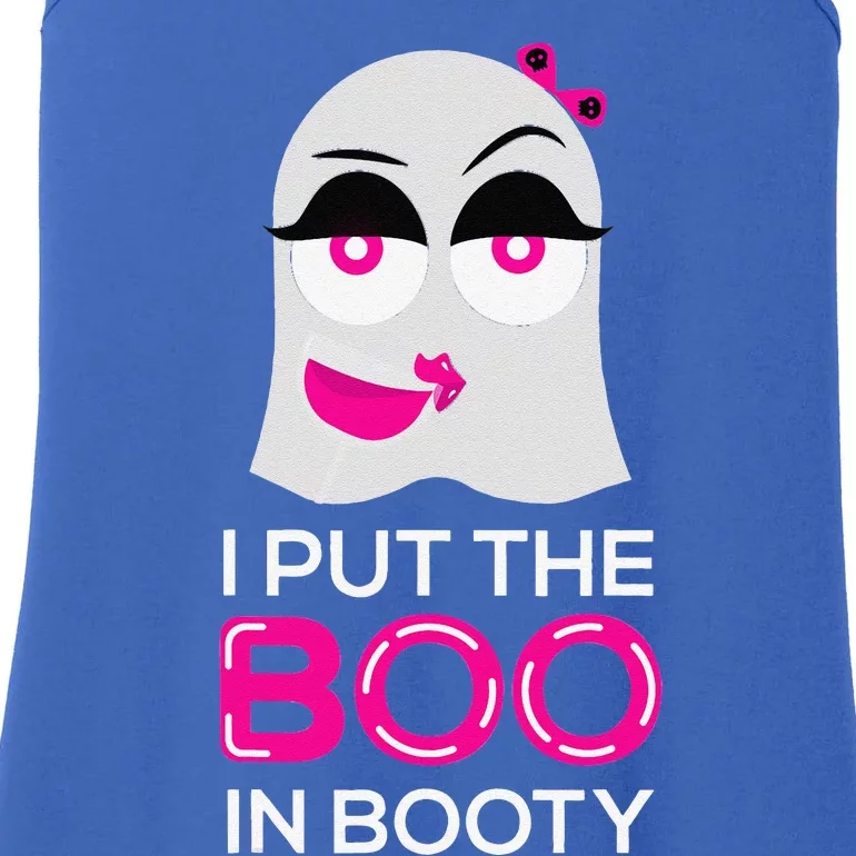 I Put The Boo In Booty Funny Halloween Joke Ladies Essential Tank