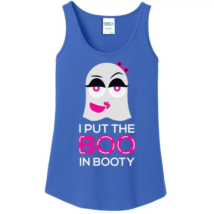 I Put The Boo In Booty Funny Halloween Joke Ladies Essential Tank