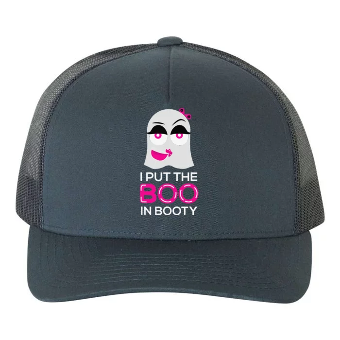 I Put The Boo In Booty Funny Halloween Joke Yupoong Adult 5-Panel Trucker Hat