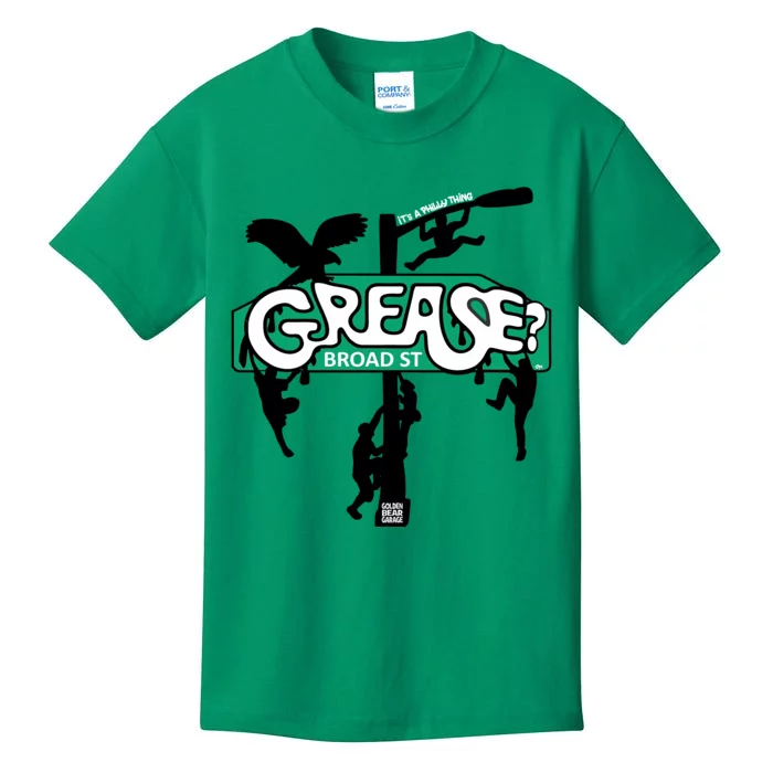 It's Philly Thing Grease Funny Grease The Pole Kids T-Shirt