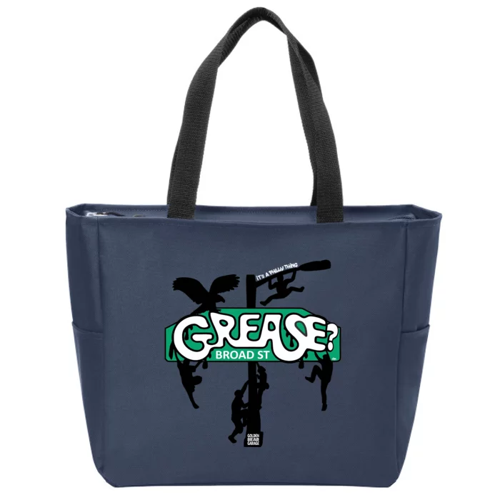 It's Philly Thing Grease Funny Grease The Pole Zip Tote Bag