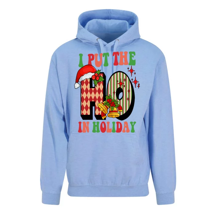 I Put The Ho In Holiday Festive Christmas Funny Unisex Surf Hoodie