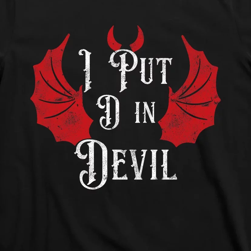 I Put The D In Devil Funny Halloween Matching Couple T-Shirt