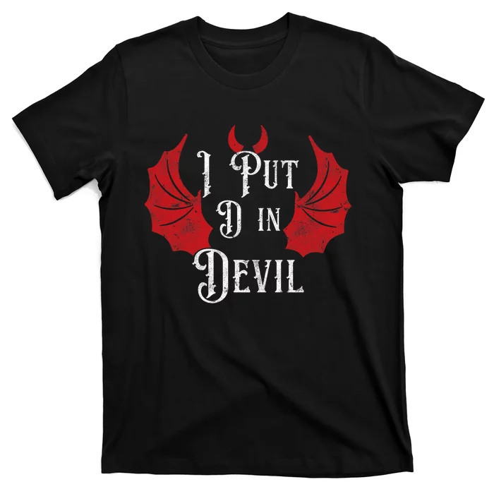 I Put The D In Devil Funny Halloween Matching Couple T-Shirt