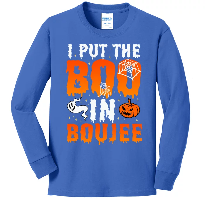 I Put The Boo In Boujee Gift Kids Long Sleeve Shirt