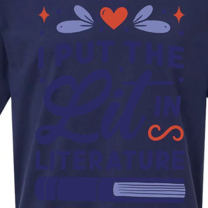 I Put The Lit In Literature Sueded Cloud Jersey T-Shirt