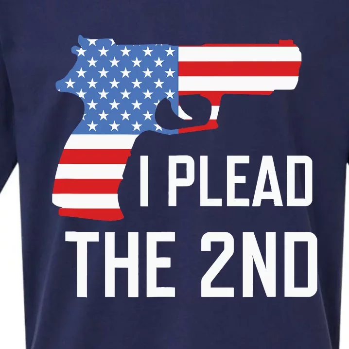 I Plead the 2nd Amendment USA Flag Pistol Gun Sueded Cloud Jersey T-Shirt