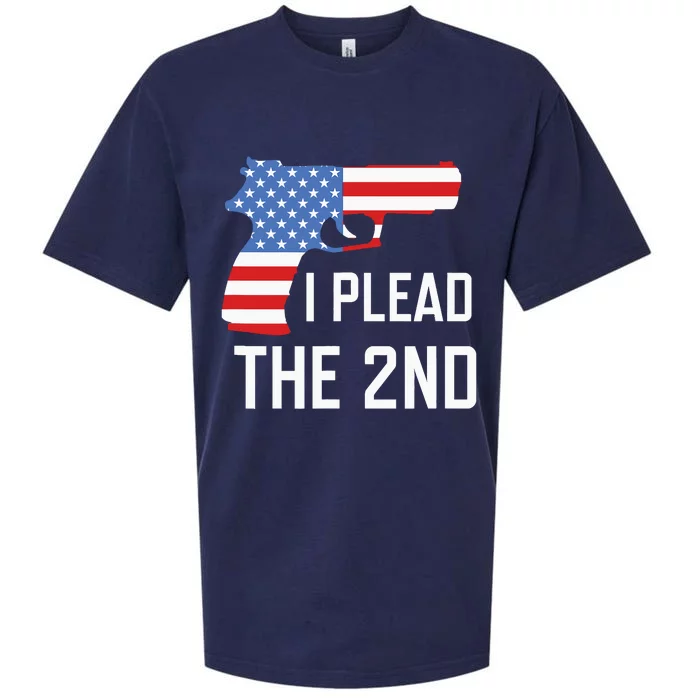 I Plead the 2nd Amendment USA Flag Pistol Gun Sueded Cloud Jersey T-Shirt