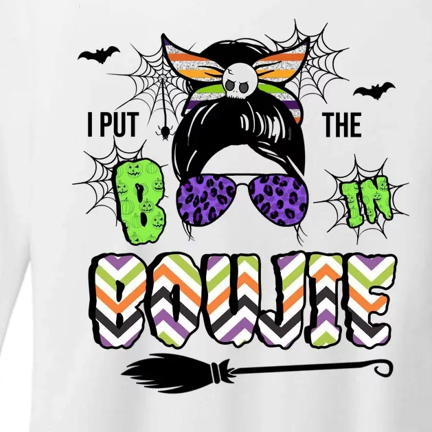 I Put The Boo In The Boujie Messy Bun Womens CVC Long Sleeve Shirt