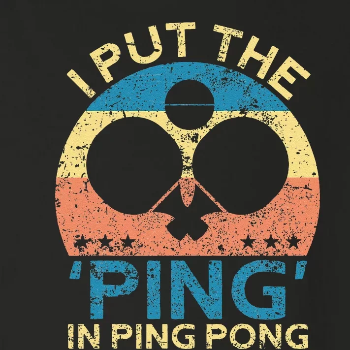 I Put The Ping In Ping Pong Funny Table Tennis Toddler Long Sleeve Shirt