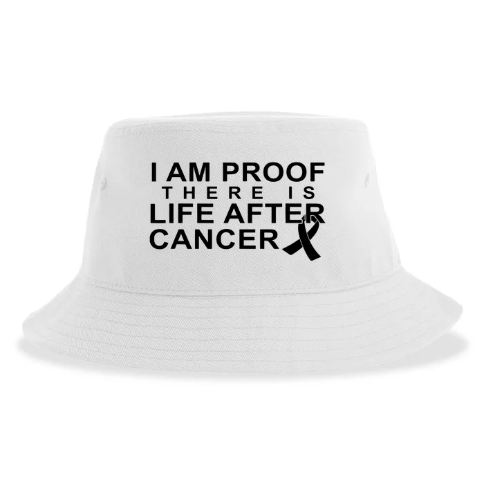 Im Proof Theres Life After Cancer Im A Survivor Sustainable Bucket Hat