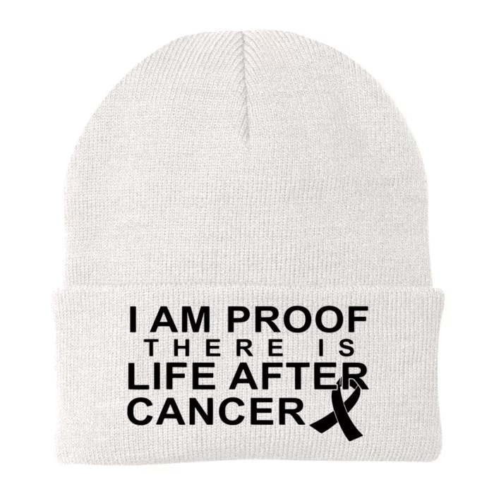 Im Proof Theres Life After Cancer Im A Survivor Knit Cap Winter Beanie