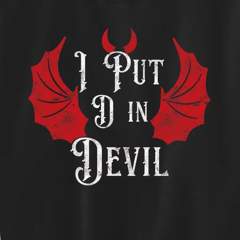 I Put The D In Devil Funny Halloween Matching Couple Kids Sweatshirt