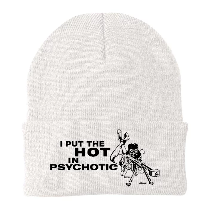 I Put The Hot In Psychotic Aiming Barrett Sniper Knit Cap Winter Beanie