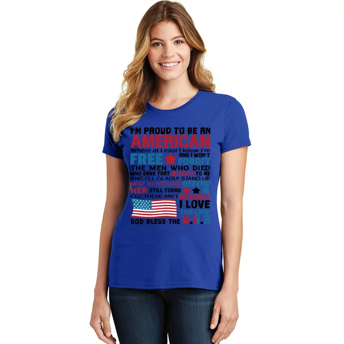 I’m Proud To Be An American Meaningful Gift Women's T-Shirt