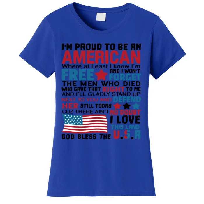 I’m Proud To Be An American Meaningful Gift Women's T-Shirt