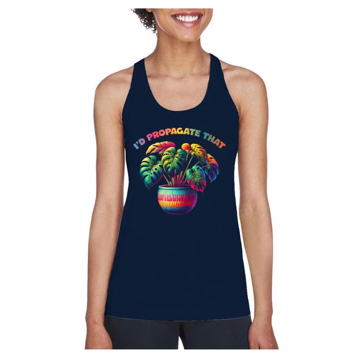 ID Propagate That Plant Gardening Women's Racerback Tank