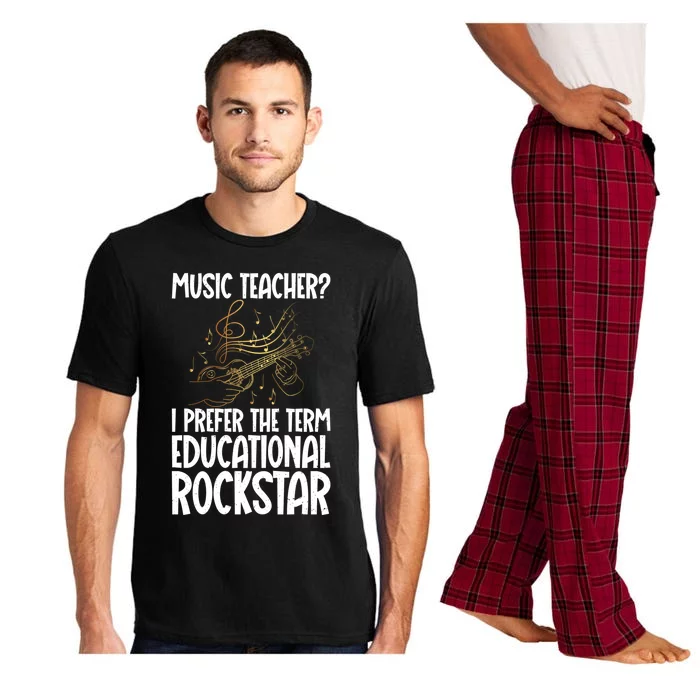 I Prefer The Term Educational Rockstar Funny Music Teacher Gift Pajama Set