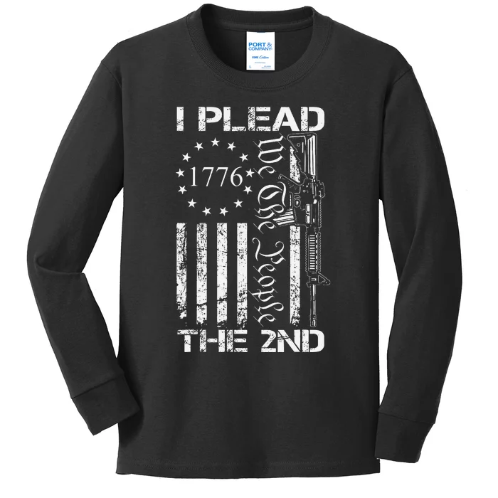 I Plead The 2nd Amendment We The People Usa Ar15 Pro Gun Kids Long Sleeve Shirt