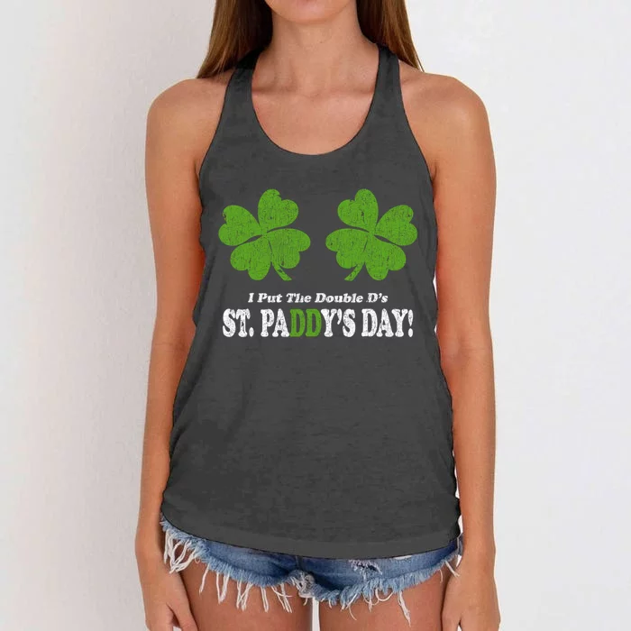 I Put The Double DS In St PaddyS Day Funny Women's Knotted Racerback Tank