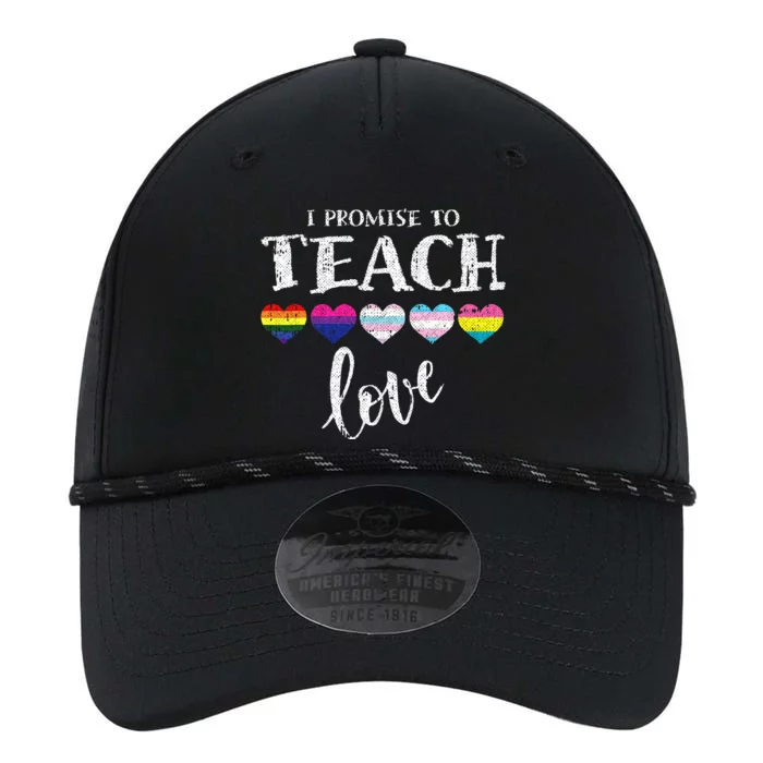 I Promise To Teach Love L.G.B.T.Q Pride Proud Ally Teacher Performance The Dyno Cap