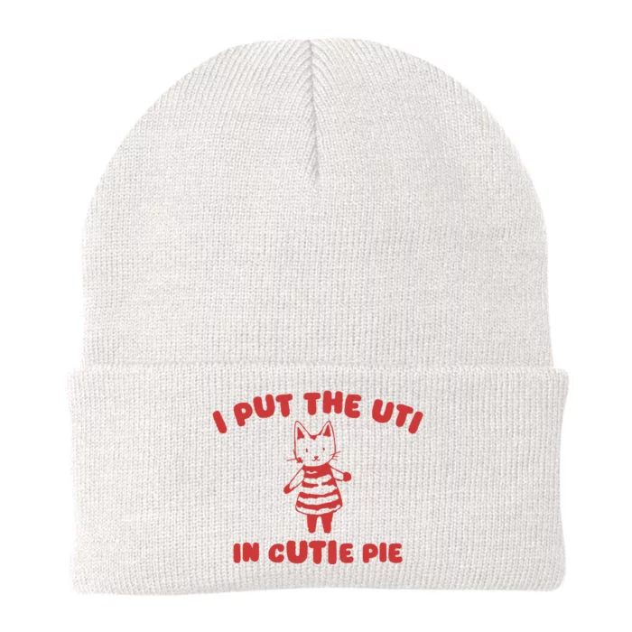 I Put The Uti In Cutie Pie Knit Cap Winter Beanie