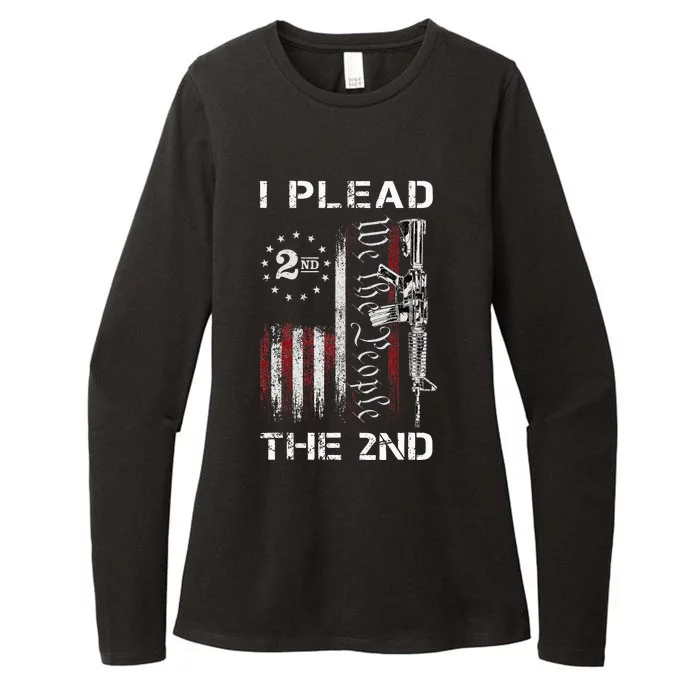 I Plead The 2nd We The People USA Flag AR 15 Rifle Womens CVC Long Sleeve Shirt