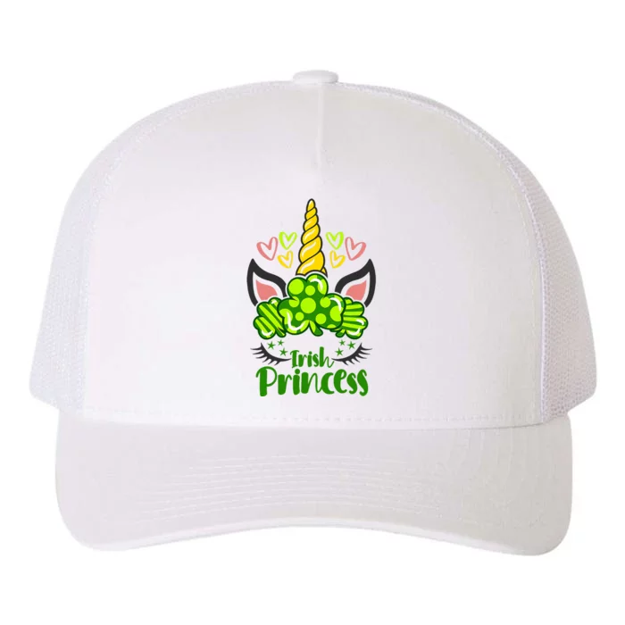 Irish Princess Unicorn St Patrick's Day Clover Shamrock Yupoong Adult 5-Panel Trucker Hat