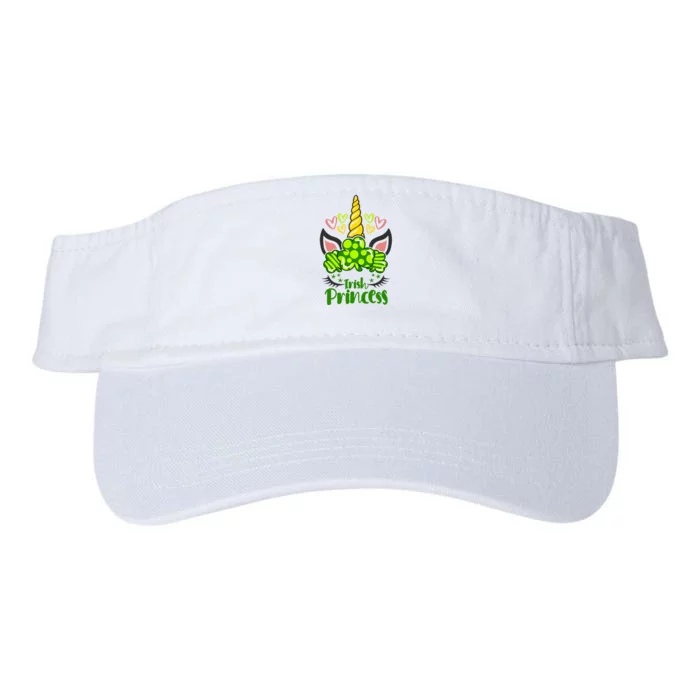 Irish Princess Unicorn St Patrick's Day Clover Shamrock Valucap Bio-Washed Visor