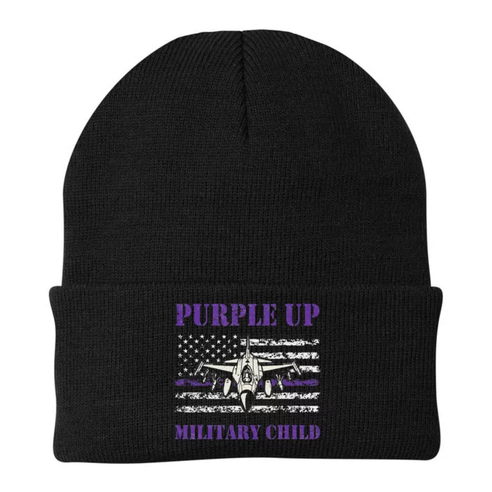 I Purple Up Month of Military Child Awareness Air Force Knit Cap Winter Beanie