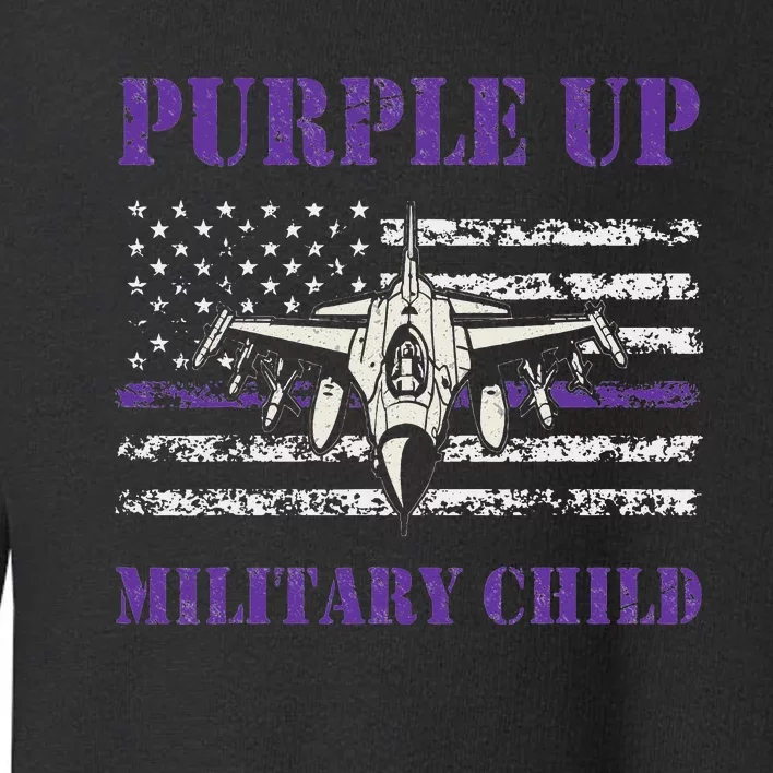 I Purple Up Month of Military Child Awareness Air Force Toddler Sweatshirt