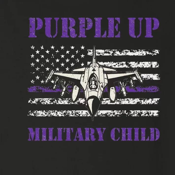 I Purple Up Month of Military Child Awareness Air Force Toddler Long Sleeve Shirt