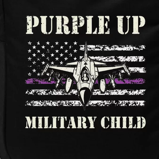 I Purple Up Month of Military Child Air Force US Flag Impact Tech Backpack