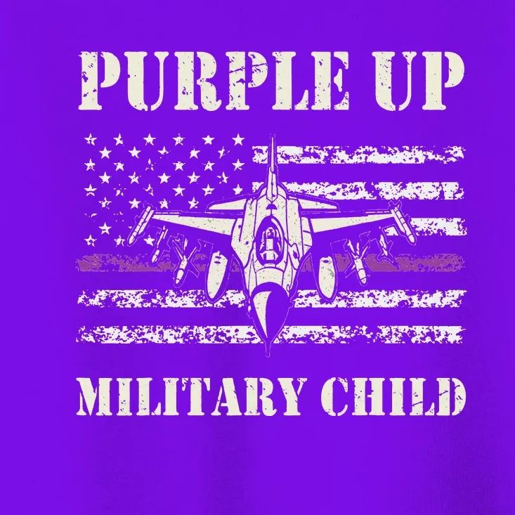 I Purple Up Month of Military Child Air Force US Flag Toddler T-Shirt