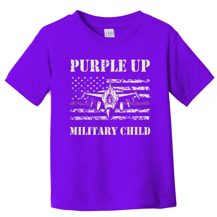 I Purple Up Month of Military Child Air Force US Flag Toddler T-Shirt