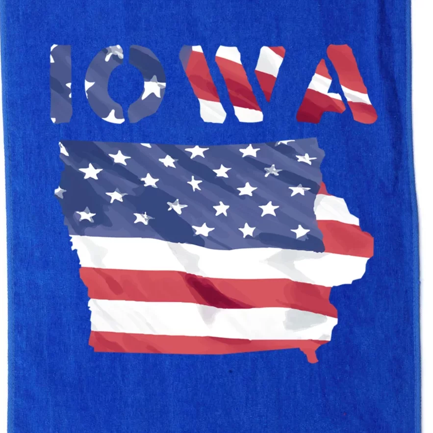 Iowa Proud United States America Patriot Flag Us Pride Gift Platinum Collection Golf Towel