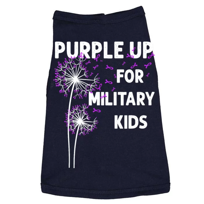 I Purple Up For Military Soldier Dandelion Tees Doggie Tank