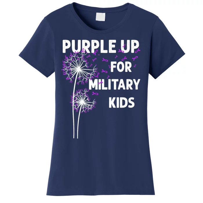 I Purple Up For Military Soldier Dandelion Tees Women's T-Shirt